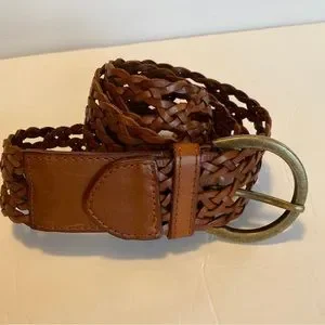 Elise M | Accessories | Elise M Woven Wide Braided Leather 